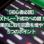 【初心者必読】FXトレード成功への鍵！効果的に取引回数を増やす5つのポイント